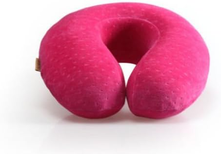 U-Shaped Memory Foam Travel Neck Pillow (Upgrade Version,Rose Red)