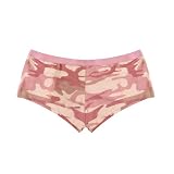 WOMENS BABY PINK CAMO BOOTY SHORTS