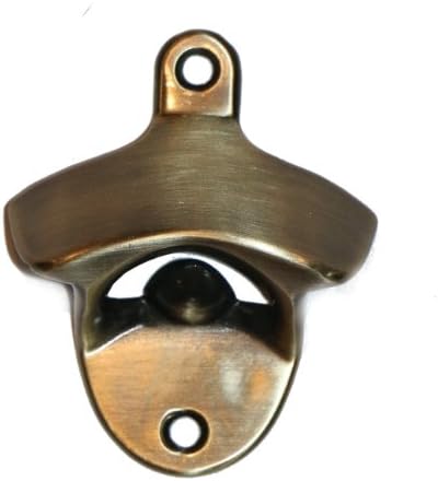 Wall Mounted Bottle Opener - Antique Brass