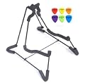 Universal Light Guitar Stand + 6 Plectrums