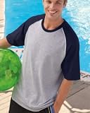 Adult Cotton Beefy Raglan T-Shirt with Piping