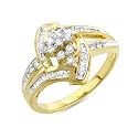 0.50 Carat Diamond 10k Yellow Gold Ring Size-7