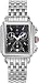 Michele Woman's MWW06P000015 Deco Day Black Diamond Dial Stainless Steel Bracelet Watch