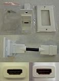 1-Port HDMI Digital Video Wall Plate, White