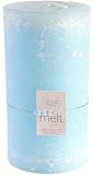 Melt, Angel Fragrance Candle, Tall n Fat, Pale Blue
