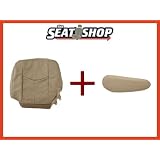 03 04 05 06 Chevy Tahoe GMC Lt Neutral Leather Seat Cover bottom & arm rest LH by The Seat Shop