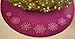Jaclyn Smith Christmas Holiday Tree Skirt Winter Wishes Purple Silver Snowflake Round Tree Skirt Measures 48 inches