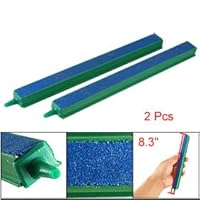 Como 2 Pcs Fish Tank Air Bubble Airstone Bar 8' Green Blue