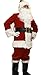 ADOMI Santa Claus Costume for Men Adults Santa Suit 11pcs Mens Red Deluxe Christmas Clause Outfit Cosplay Vacation Suits Set