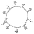 Sterling Silver Multi Charm Bracelet