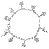 Sterling Silver Multi Charm Bracelet
