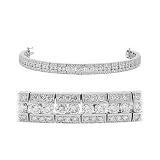 Diamond Bracelet - Pave 18k White Gold Tennis Bracelet