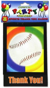 Sports-themed thank you cards, pack of 8 (Case of 48)