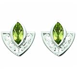 1.25 Ct.T.W. Genuine Marquise Cut Peridot in Pure Sterling Silver Earrings