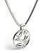 Third Party New : Sterling Silver Round Hana Design Pendant, 17" by Zina
