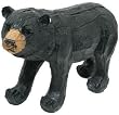 Black Bear Statue with Very Realistic Carved-Wood Look & Feel, 11-inch