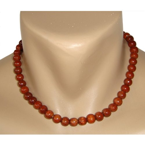 Hawaiian Small Koa Wood Bead Necklace Choker From Hawaii