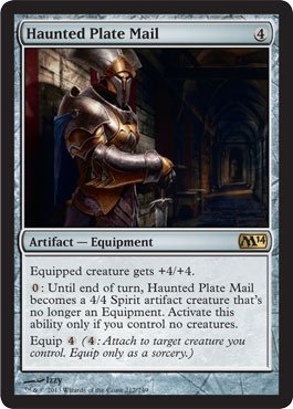 Magic: the Gathering - Haunted Plate Mail (212/249) - Magic 2014 On Sale
