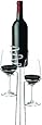 Picnic Stix Set by True Fabrications - Chrome Stakes For 2 Wine Glasses and a Bottle, Drink Outside, No Spills!