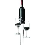 Picnic Stix Set by True Fabrications - Chrome Stakes For 2 Wine Glasses and a Bottle, Drink Outside, No Spills!