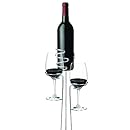 Picnic Stix Set by True Fabrications - Chrome Stakes For 2 Wine Glasses and a Bottle, Drink Outside, No Spills!