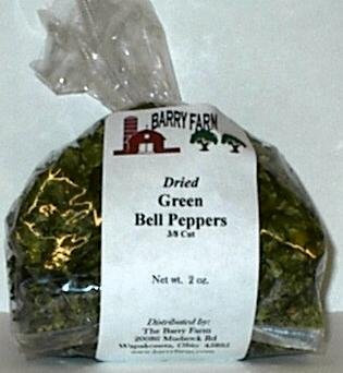 Dried Green Bell Peppers, 2 oz.