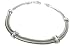 14 Karat White Gold Double-Strand Snake Bracelet, Enhanced with Four White Gold Pave Set Diamond Bars.