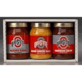 Arkansas Razorbacks NCAA Triple Play Gift Set of Nacho Cheese Salsa and Barbecue Sauce by Hot Sauce Harry's