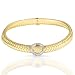 18 Kt Yellow Gold Beautiful Handwoven Diamond Pave Necklace