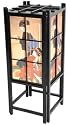 Unique Simple Gift for Her Teen - 18" Geisha Art Japanese Design Electric Paper Lantern - Black