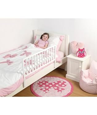 Adjustable Wooden Bed Guard - White