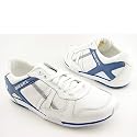 Diesel Women's Paramark Lace-up Sneaker,White/Olimpic Blue,7.5 M US