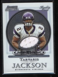 Tarvaris Jackson 2006 Bowman Sterling Rookie Card RC Game Used Jersey #BS-TJ Minnesota Vikings