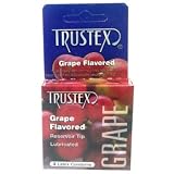 Trustex Grape Flavor Lubricated