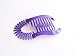 Interlocking Banana Combs Hair Clip French Side Comb Holder 80's 90's Soft and Bendable Plastic Updo Hair Clip (Purple)