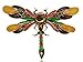 Alilang Design Colorful Enamel Dragonfly Red Green Insect Pin Brooch