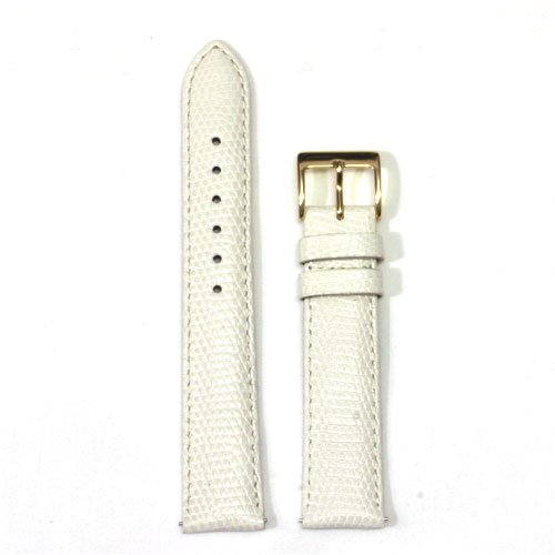 Watchband Genuine Lizard White 20mm