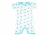 Under The Nile Organic Lap Shoulder Romper, Seahorse Print, 3 Months