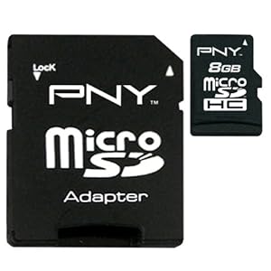 PNY 8 GB microSDHC Class 4 Flash Memory Card P-SDU8GB4-EF/BB