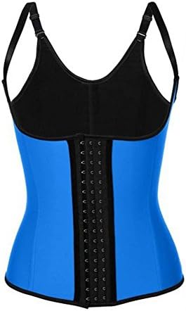 Sexy Womens Faja Latex Classic Waist Cincher Semi Vest XX- Blue
