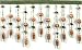 Designer Beaded and Wood Fringe 4 1/2in 1 Yard