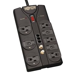 Tripp Lite TLP808TELTV 8-Outlet Surge Protector (2160 Joules, Tel/DSL/Coax)