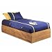 South Shore Amesbury Twin Mates Storage Bed Frame Only in Country Pine Finish