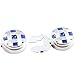 HJ Men's Jewelry Round Button Cover Substitute to Traditional Cuff Links Color Silver Plating