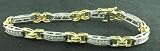 Ladies 1 Carat Diamond 14KT White and Yellow Gold Tennis Bracelet