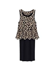 Leopard Print Chiffon/Polyester/Spandex Party Dress/Midi Dress 