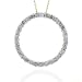14K White Gold 1.5 Carat Circle Pendant w/ 18 Chain