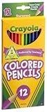Crayola Long Barrel Colored Woodcase Pencils, 3.3 mm, Assorted Colors, 12/Set (68-4012)