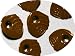 Baseball Mitt Brown Glove Eyelets 1/8 Scrapbooking Embellishments - Pack of 3 - Paper Craft, Holiday Cards & Tags, Paper Piecing Supplies