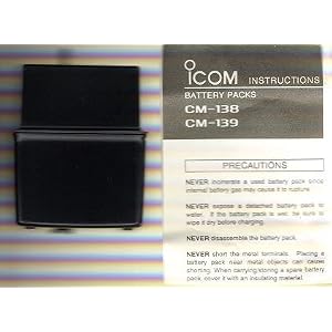 Icom CM-139 Battery Pack for M15 (Original manufacturer replacement) by
